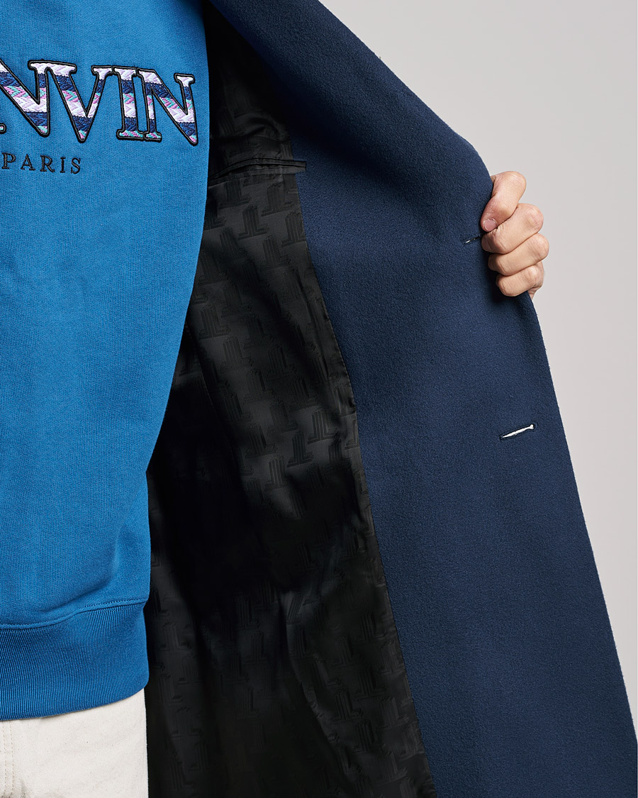 Homme | Manteaux Et Vestes | Lanvin | Classic Wool Coat Midnight Blue