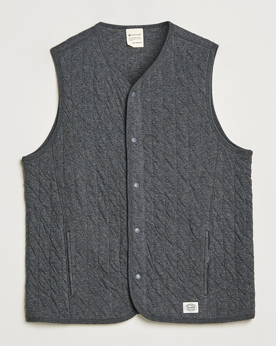 Homme | Pulls Et Tricots | Snow Peak | Natural Warm Stretch Vest Medium Grey