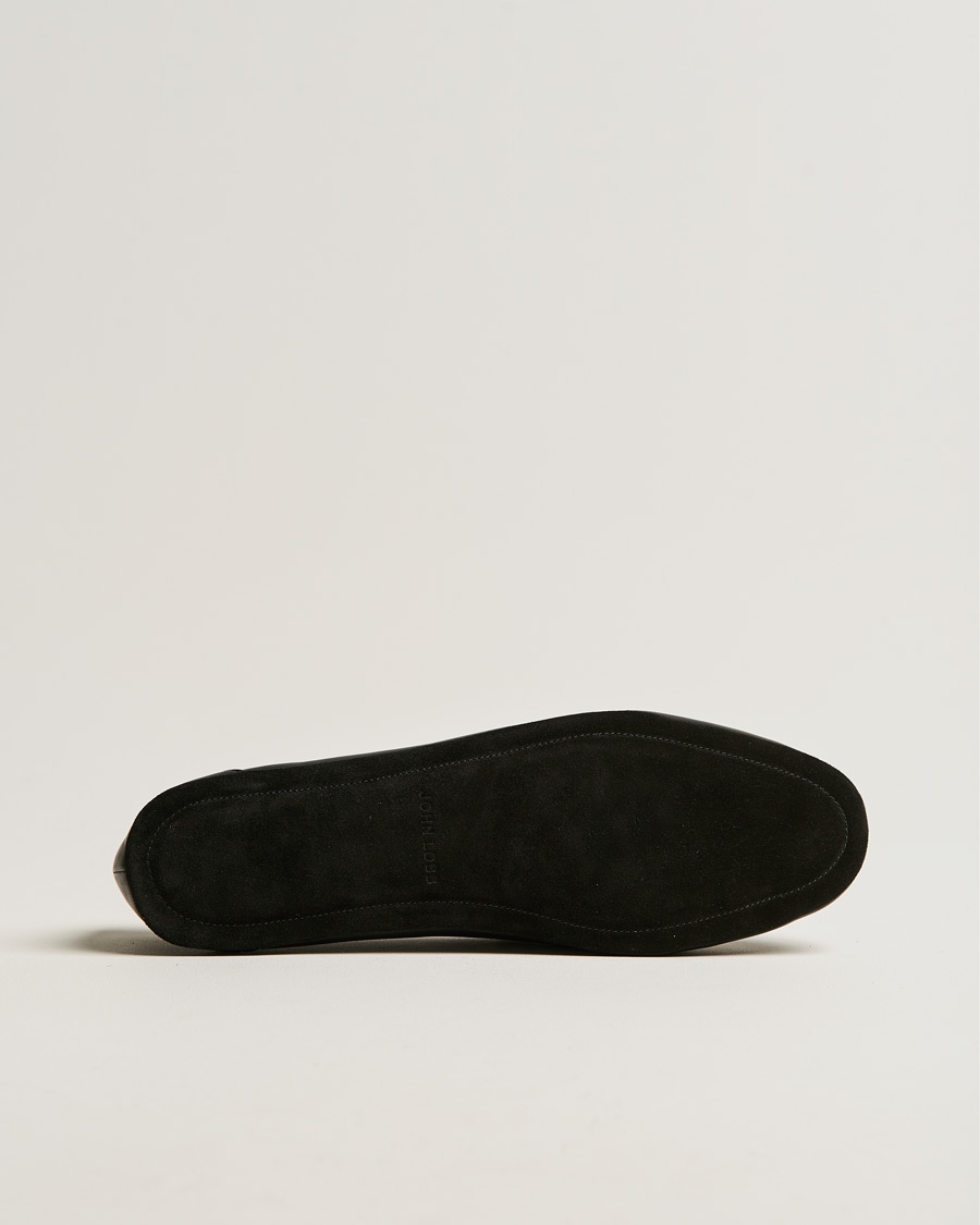 Heren | John Lobb Hampton Travel Slipper Black Lamb Leather | John Lobb | Hampton Travel Slipper Black Lamb Leather