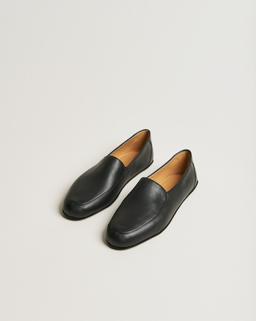 Homme | John Lobb Hampton Travel Slipper Black Lamb Leather | John Lobb | Hampton Travel Slipper Black Lamb Leather