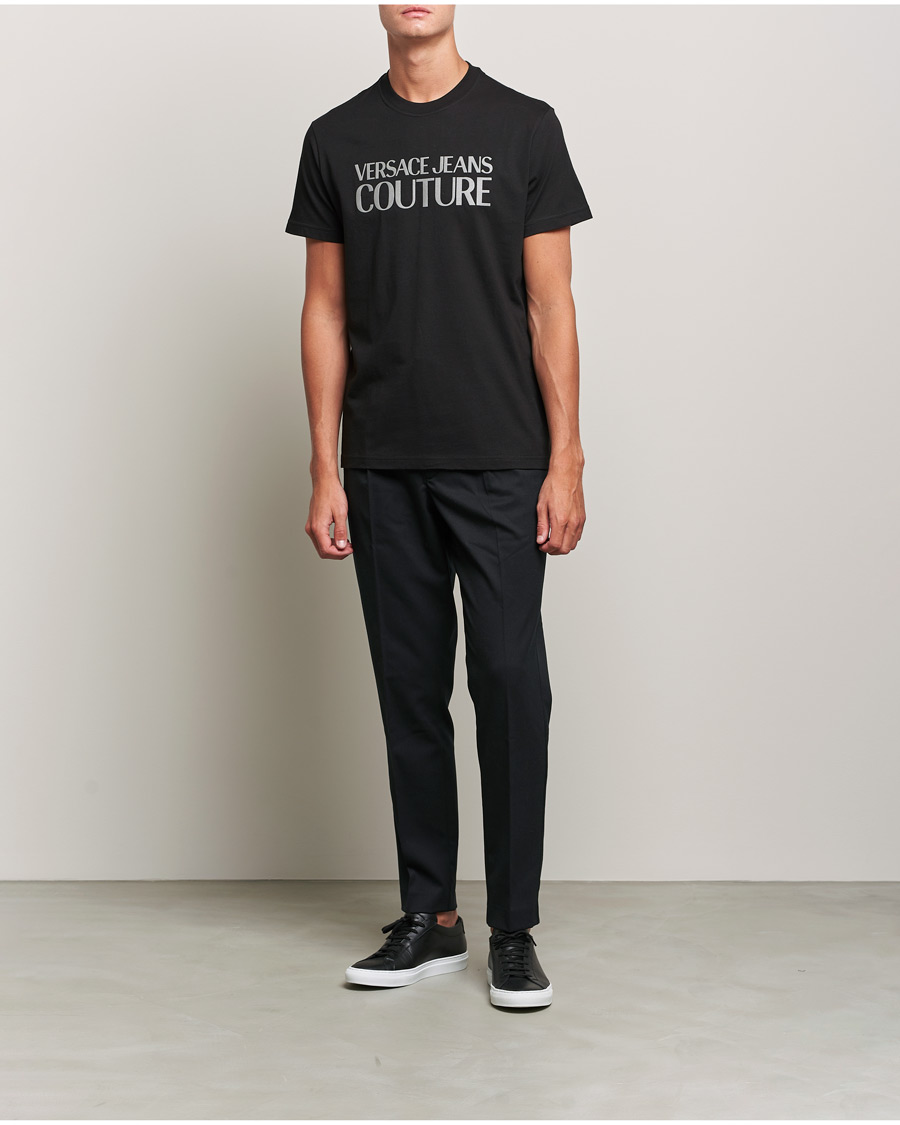 Heren | T-shirts | Versace Jeans Couture | Logo T-Shirt Black/Silver