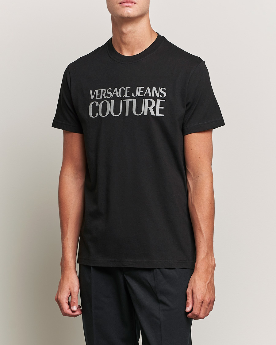 Heren | T-shirts | Versace Jeans Couture | Logo T-Shirt Black/Silver