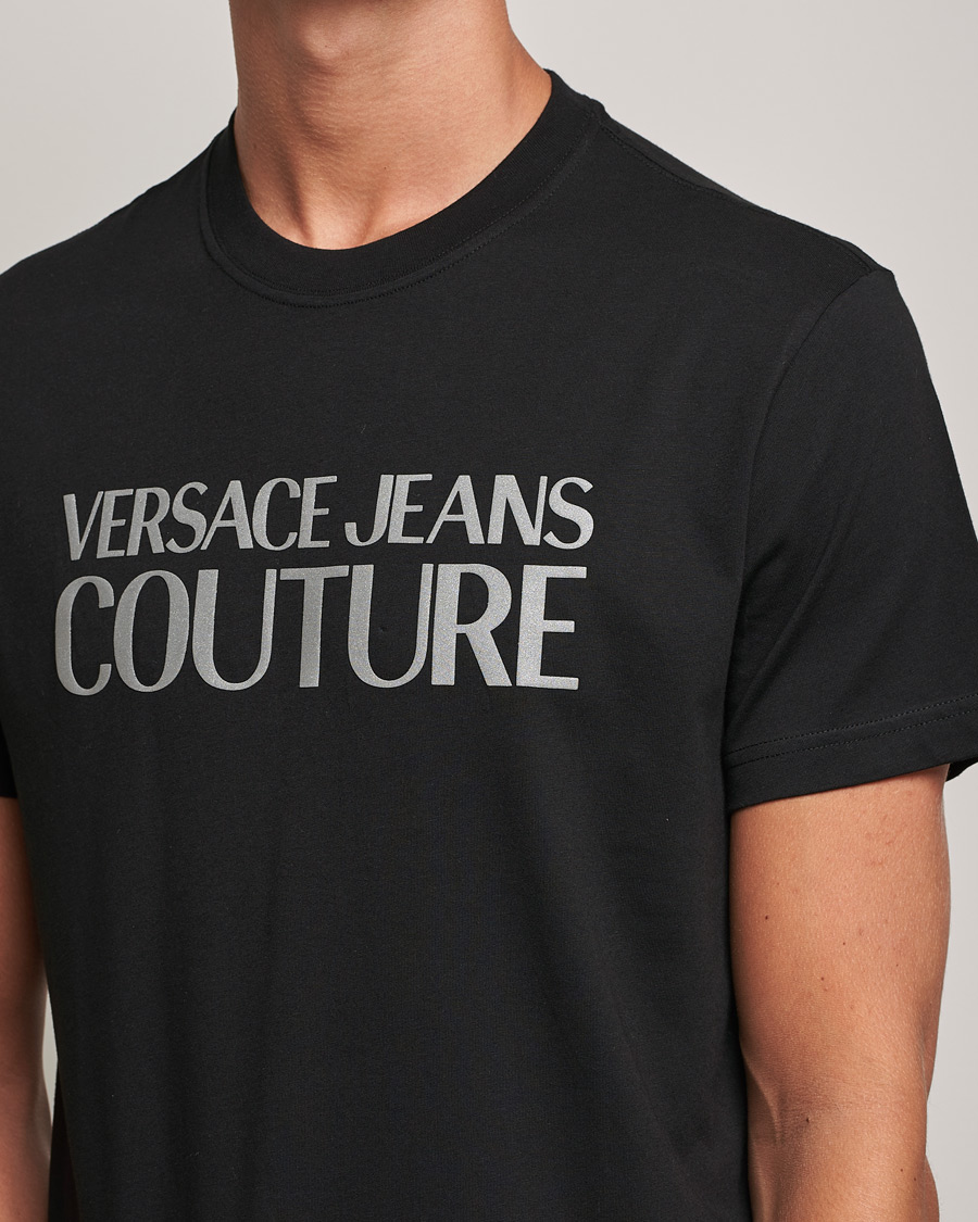 Heren | T-shirts | Versace Jeans Couture | Logo T-Shirt Black/Silver