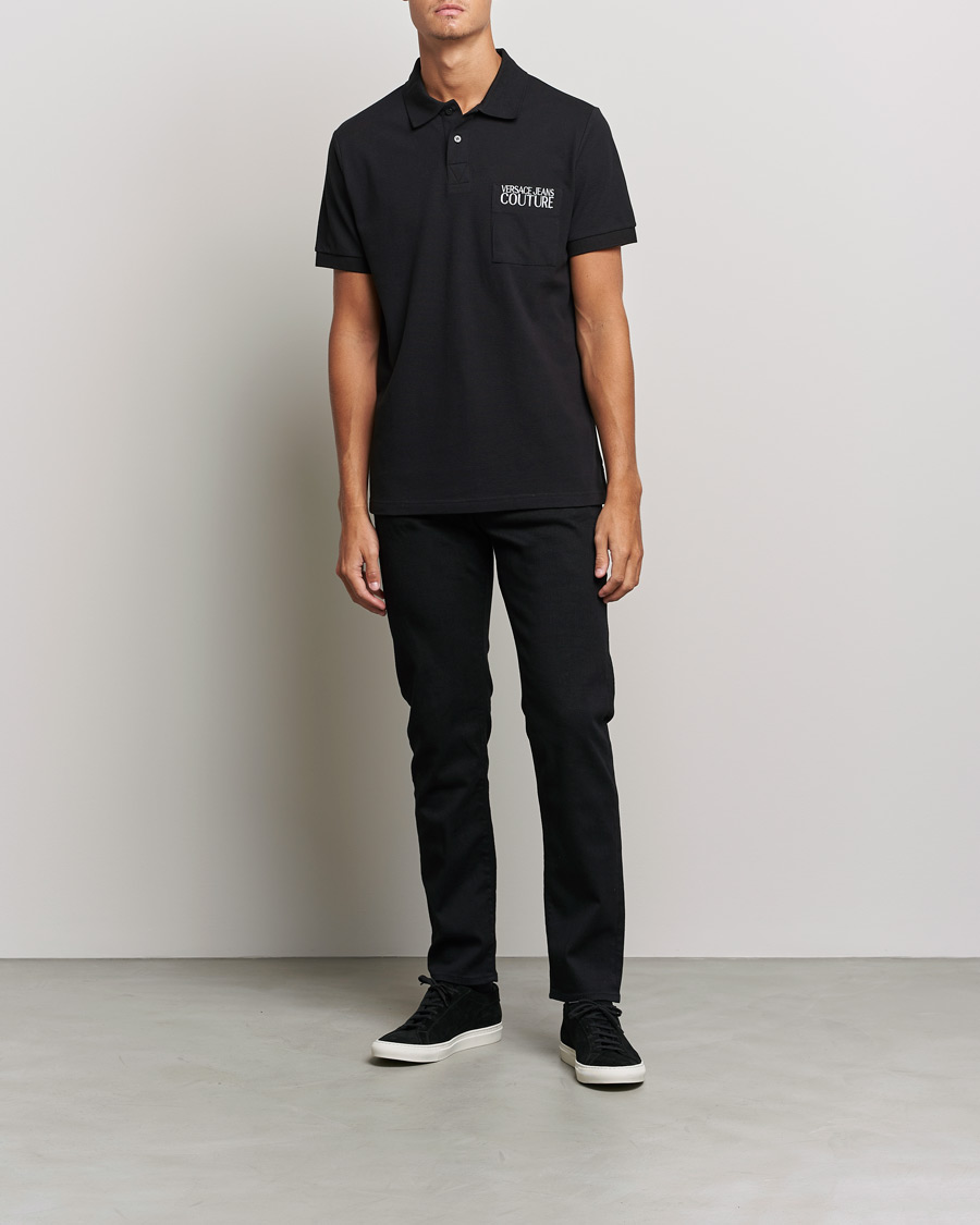 Heren | Polo's | Versace Jeans Couture | Logo Polo Shirt Black