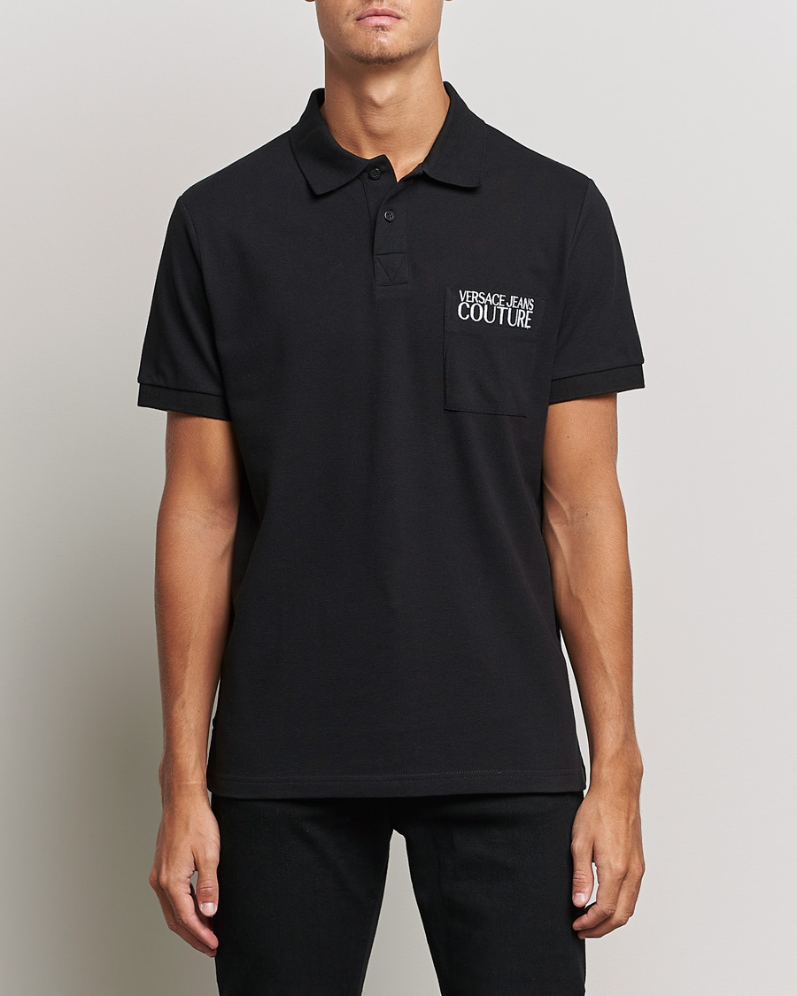 Heren | Polo's | Versace Jeans Couture | Logo Polo Shirt Black