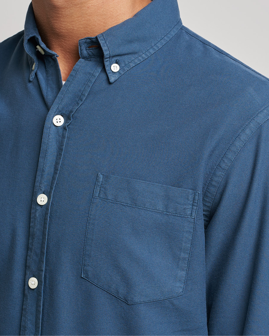Heren | Overhemden | Colorful Standard | Classic Organic Oxford Button Down Shirt Petrol Blue