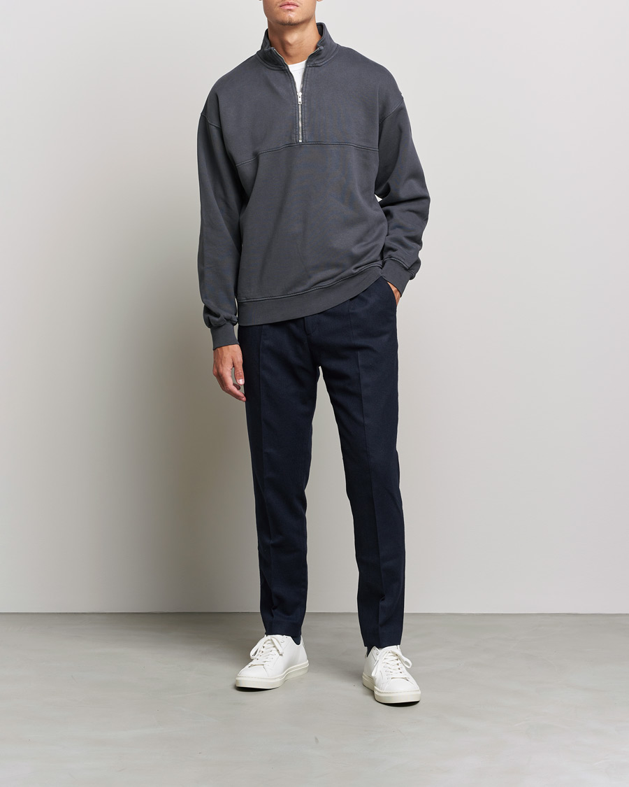 Heren | Truien | Colorful Standard | Classic Organic Half-Zip Lava Grey