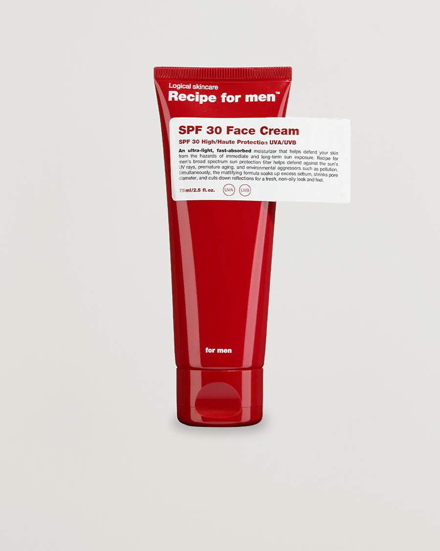Heren | Huidverzorging | Recipe for men | SPF 30 Face Cream 75ml