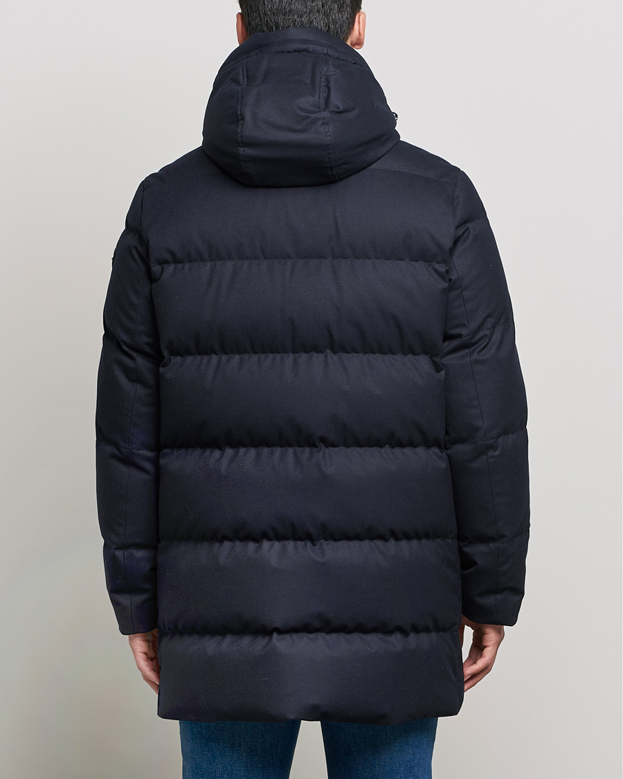 Homme | Manteaux Et Vestes | Woolrich | Luxe Long Parka Melton Blue