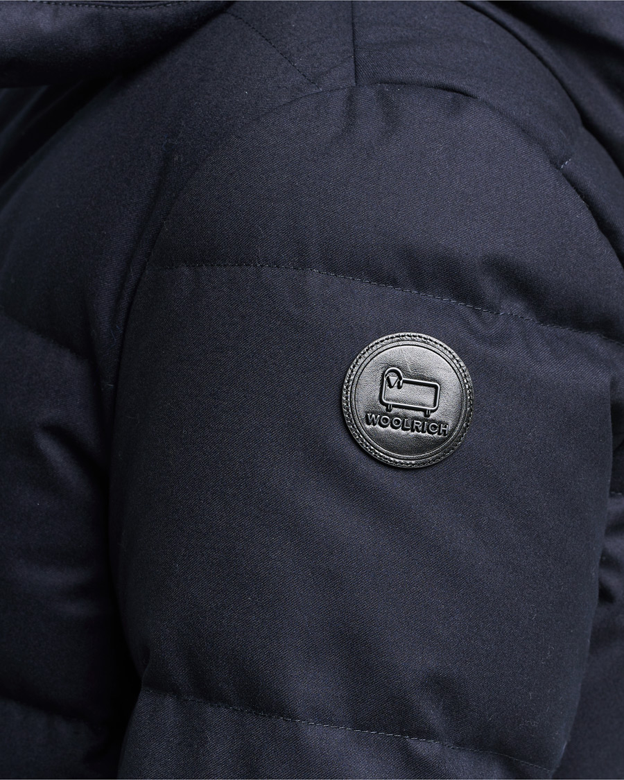 Homme | Manteaux Et Vestes | Woolrich | Luxe Long Parka Melton Blue