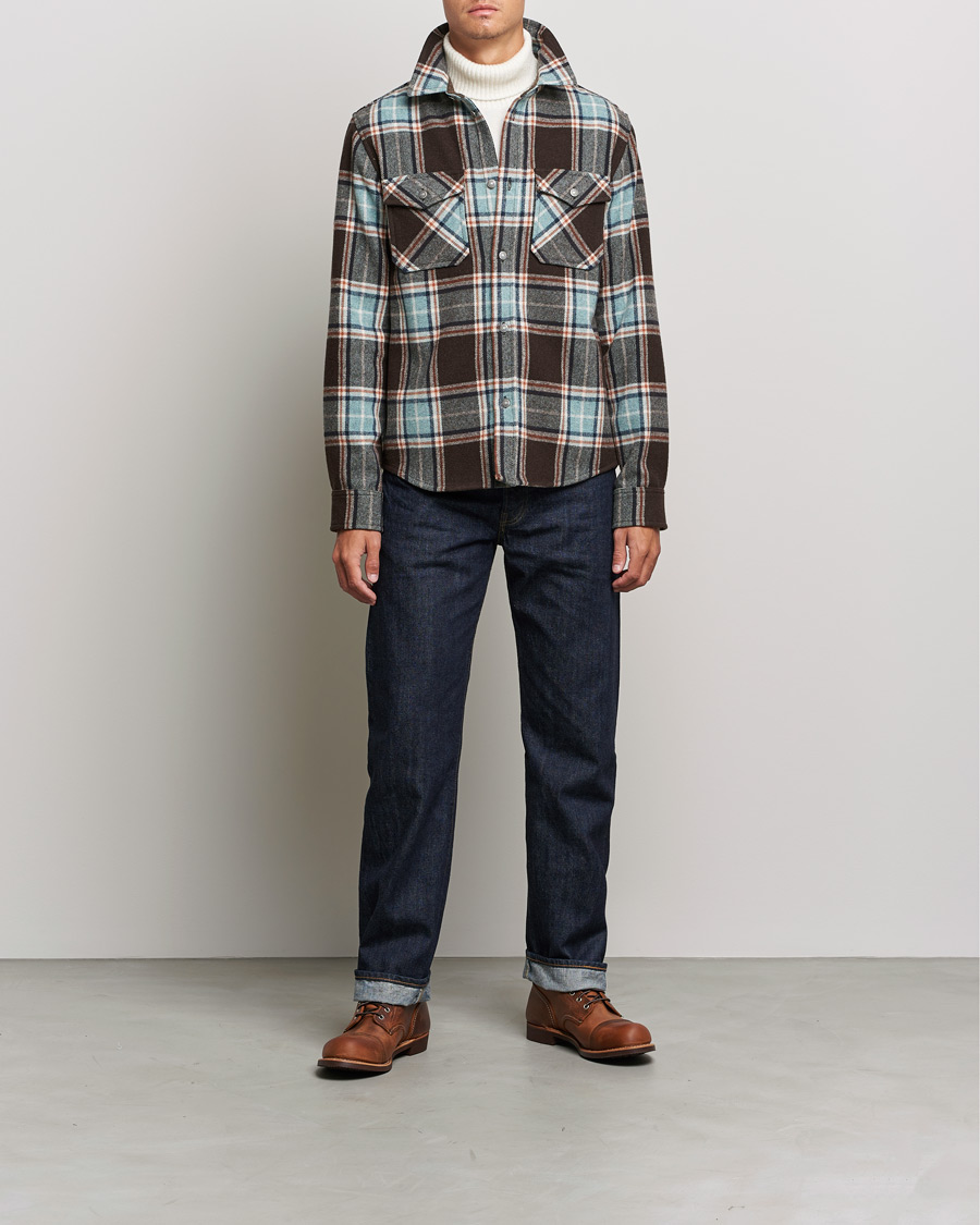 Homme | Chemises | Woolrich | Alaskan Melton Wool Overshirt Desert Check