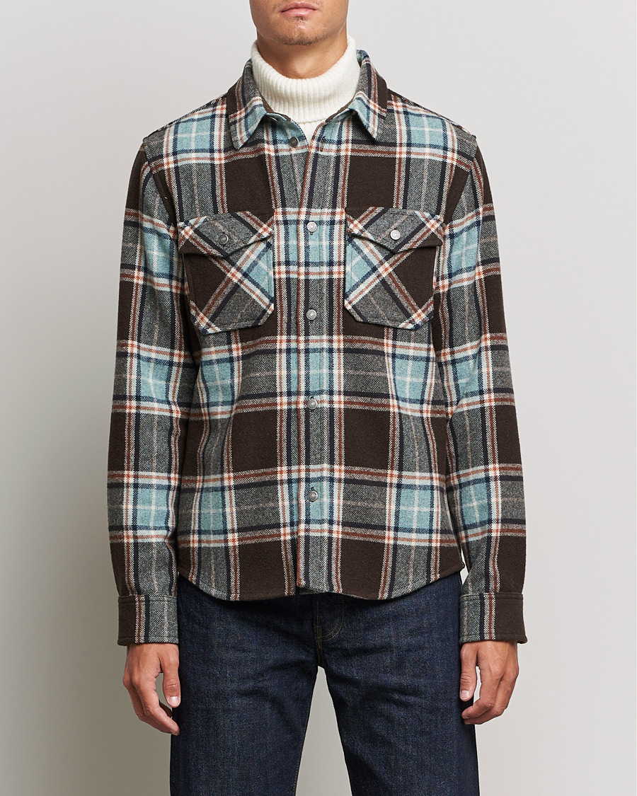 Homme | Chemises | Woolrich | Alaskan Melton Wool Overshirt Desert Check