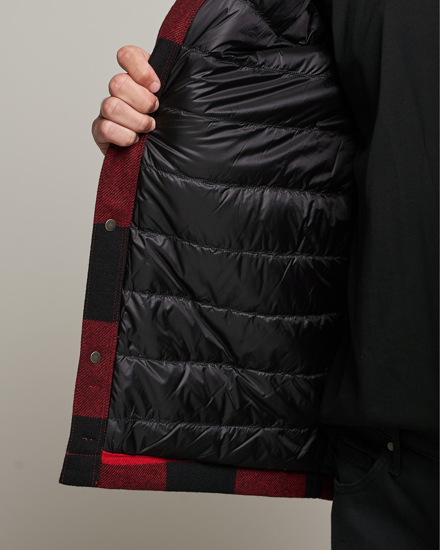Homme | Chemises | Woolrich | Alaskan Wool Padded Overshirt Red Buffalo