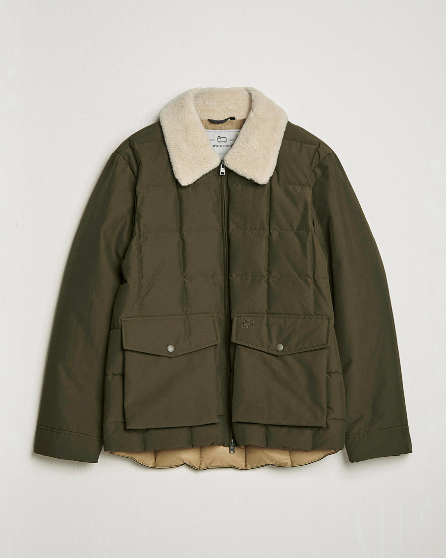 Heren | Jassen | Woolrich | Duster Blizzard Jacket Dark Green
