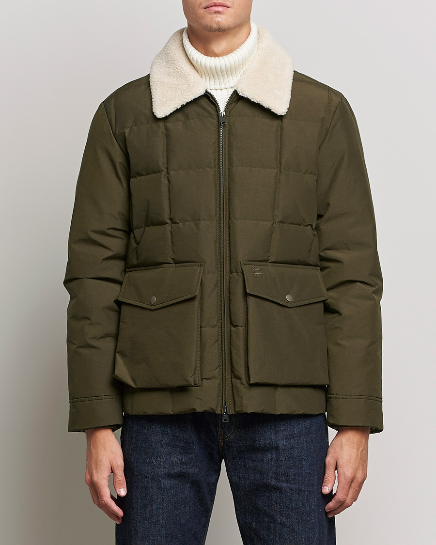 Heren | Jassen | Woolrich | Duster Blizzard Jacket Dark Green