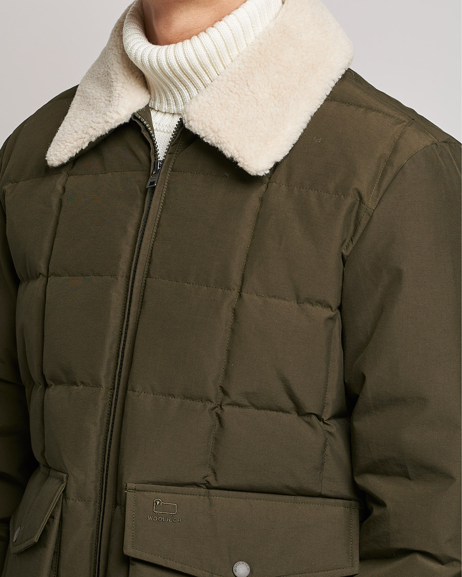 Heren | Jassen | Woolrich | Duster Blizzard Jacket Dark Green