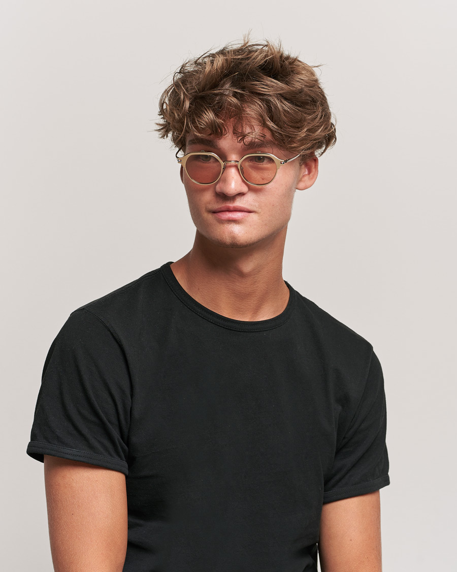 Homme | Thom Browne TB-S812 Flip-Up Sunglasses White Gold/Silver | Thom Browne | TB-S812 Flip-Up Sunglasses White Gold/Silver