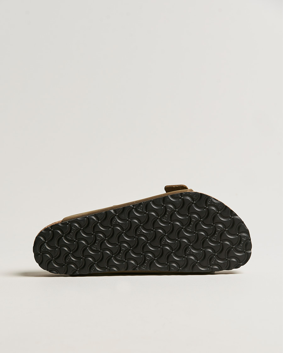 Heren | Sandalen slides | BIRKENSTOCK | Arizona Soft Footbed Faded Khaki Oiled Leather
