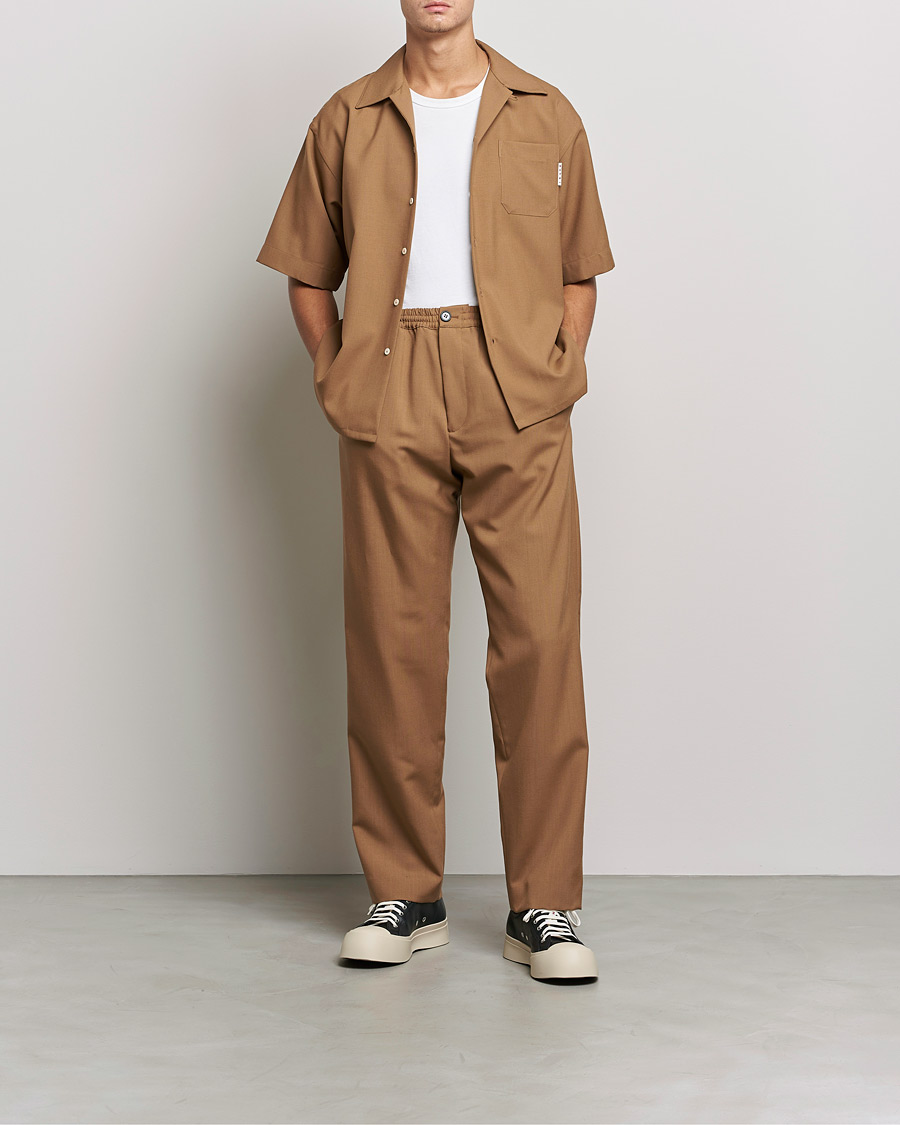 Homme | Pantalons | Marni | Tropical Wool Trousers Beige