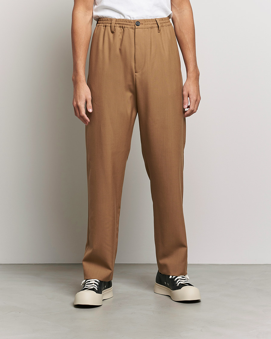 Homme | Pantalons | Marni | Tropical Wool Trousers Beige