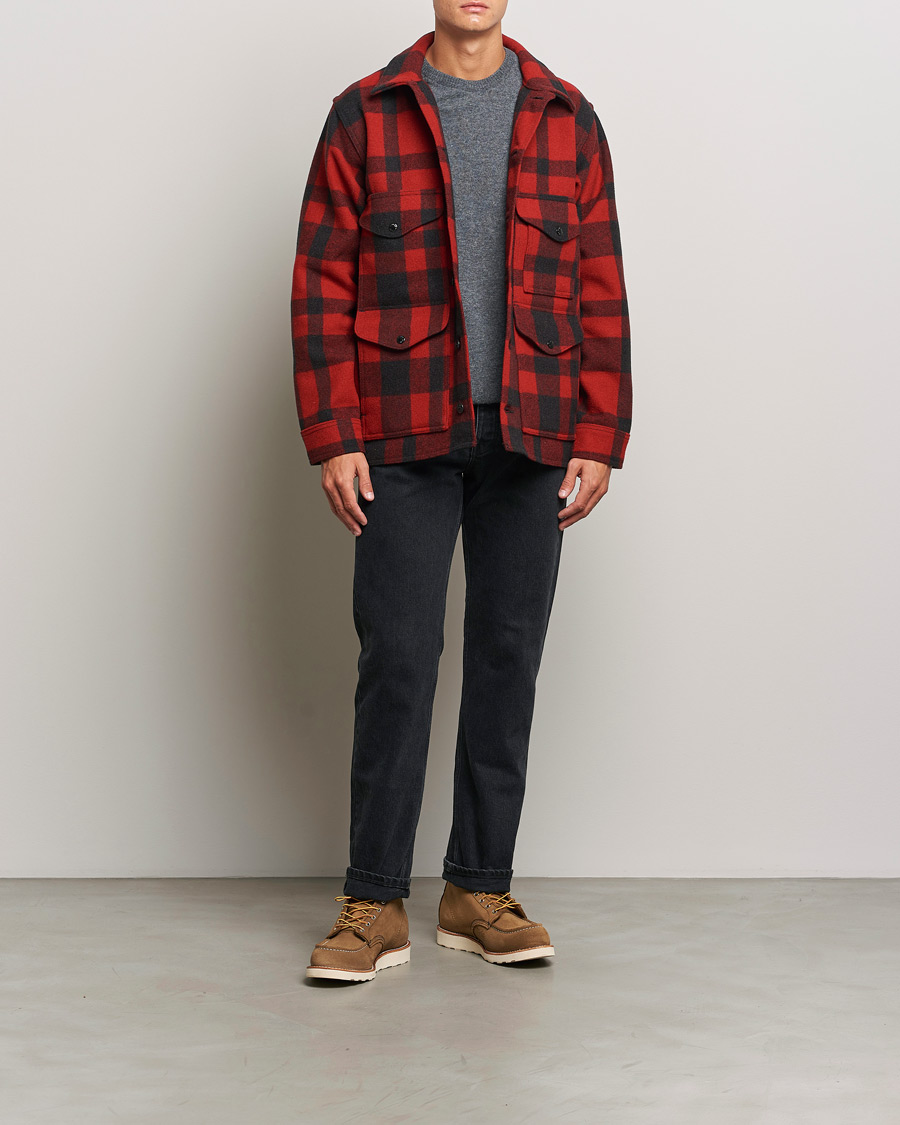 Heren | Jassen | Filson | Mackinaw Wool Cruiser Red/Black Plaid