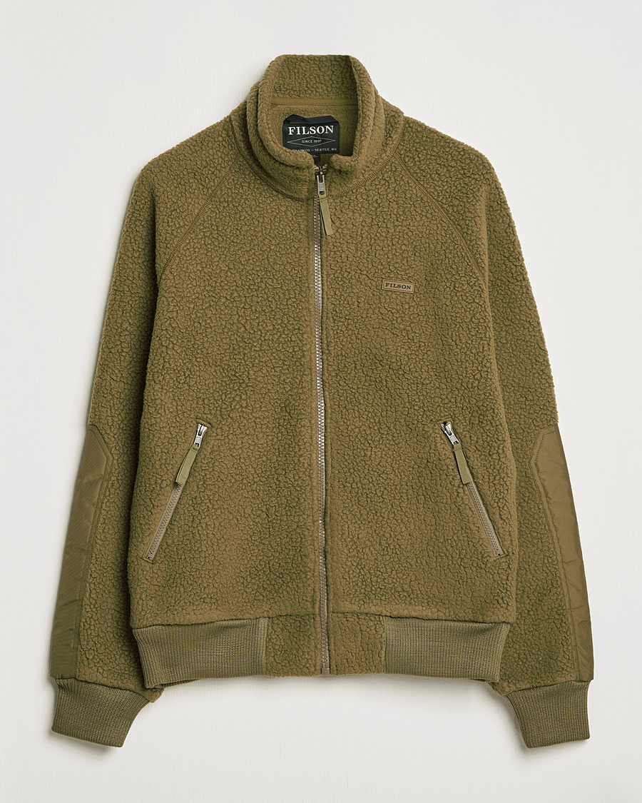 Homme | Pulls Et Tricots | Filson | Sherpa Fleece Jacket Marsh Olive