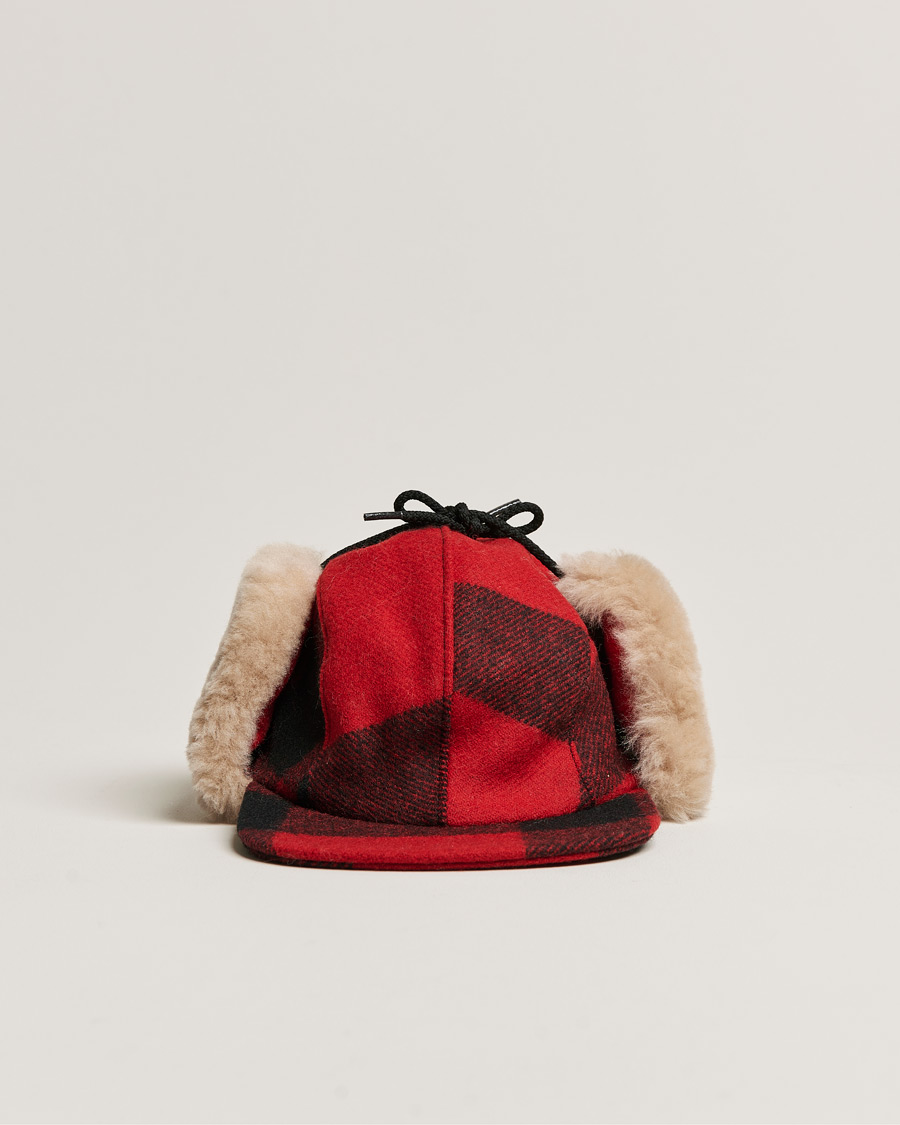 Homme | Filson Double Mackinaw Wool Cap Red Black Plaid | Filson | Double Mackinaw Wool Cap Red Black Plaid