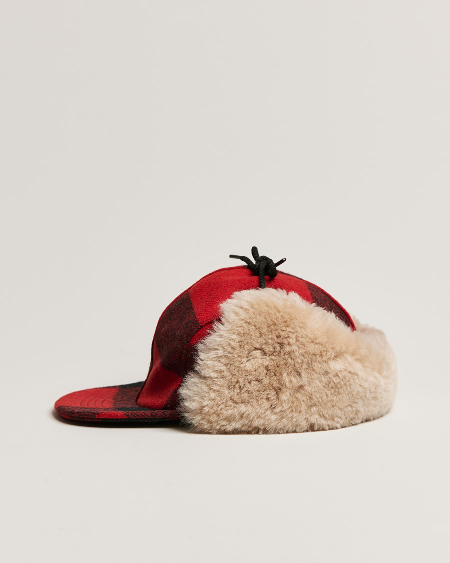 Homme | Filson Double Mackinaw Wool Cap Red Black Plaid | Filson | Double Mackinaw Wool Cap Red Black Plaid