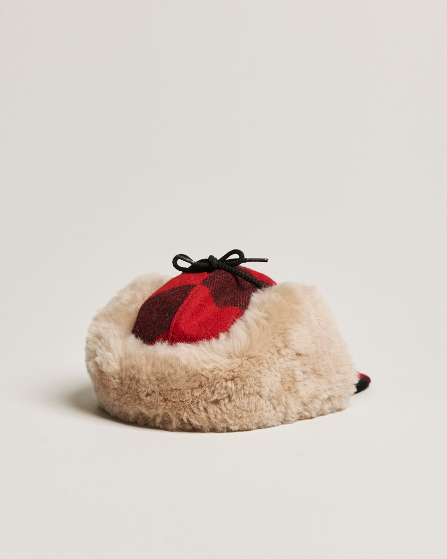 Homme | Filson Double Mackinaw Wool Cap Red Black Plaid | Filson | Double Mackinaw Wool Cap Red Black Plaid