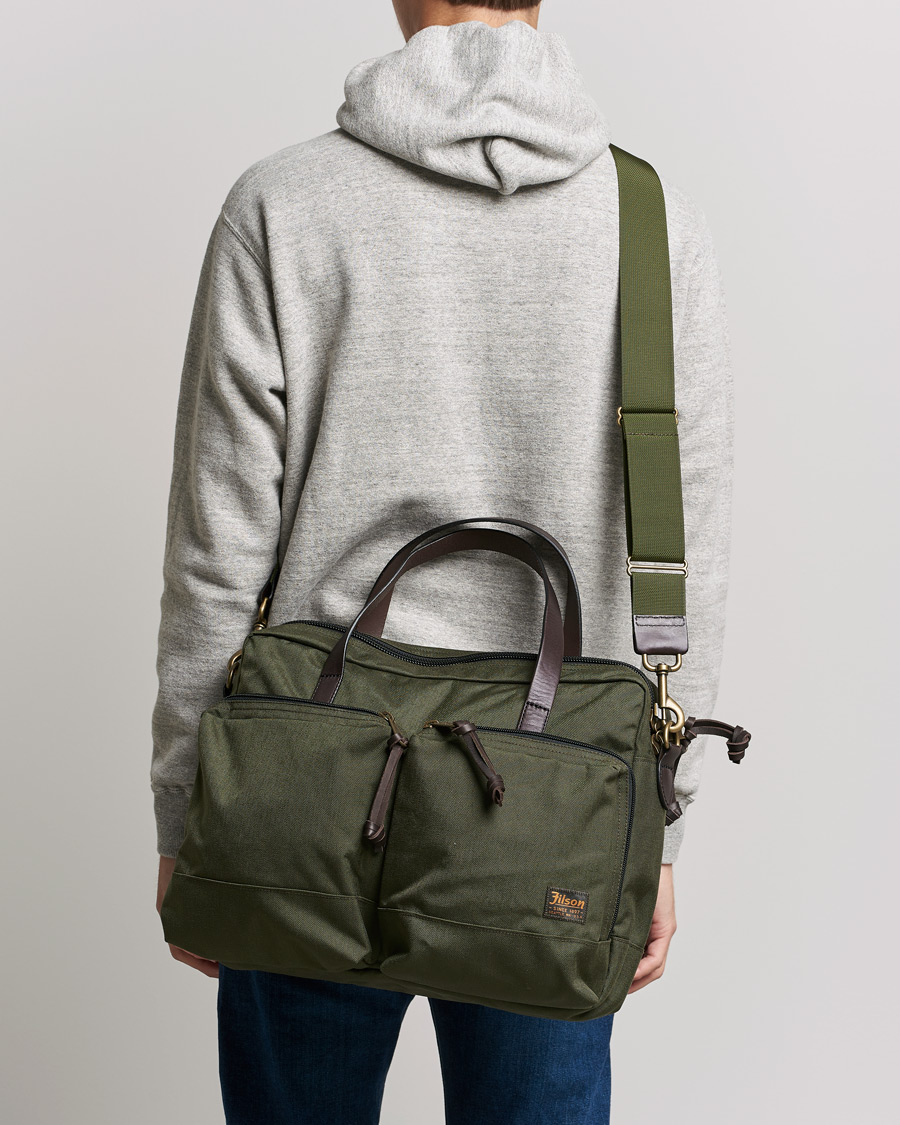 Homme | Filson Dryden Cordura Nylon Briefcase Otter Green | Filson | Dryden Cordura Nylon Briefcase Otter Green