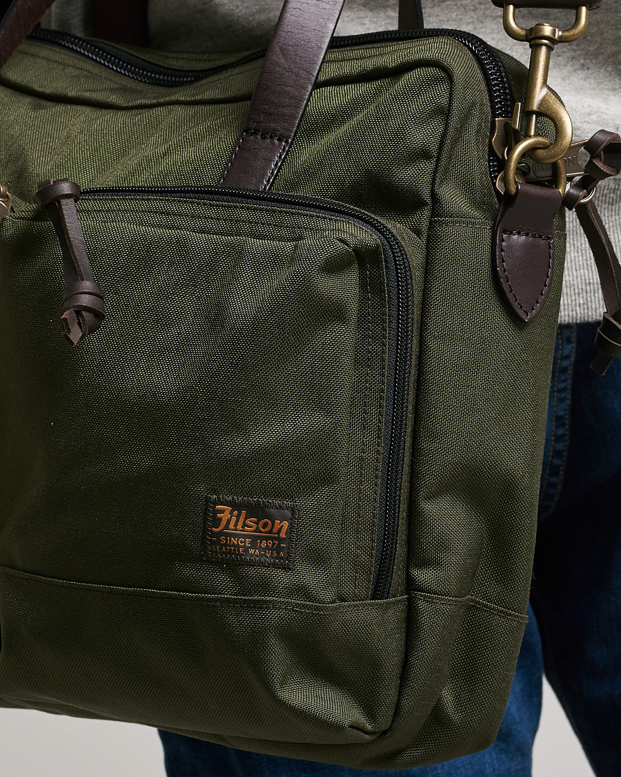 Homme | Filson Dryden Cordura Nylon Briefcase Otter Green | Filson | Dryden Cordura Nylon Briefcase Otter Green