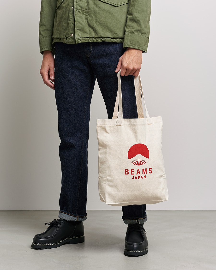 Homme | Beams Japan x Evergreen Works Tote Bag White/Red | Beams Japan | x Evergreen Works Tote Bag White/Red