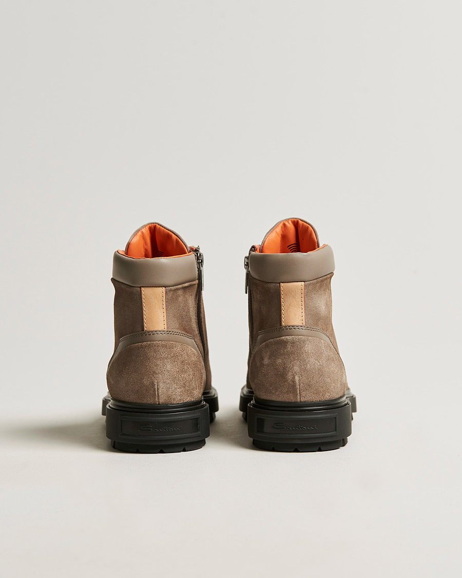 Heren | Santoni Winter Boot Beige Suede | Santoni | Winter Boot Beige Suede