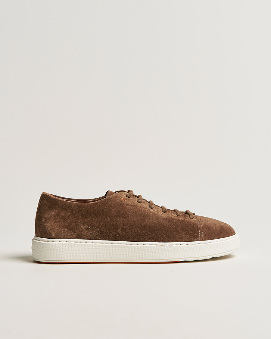 Homme | Santoni Cleanic Sneakers Dark Brown Suede | Santoni | Cleanic Sneakers Dark Brown Suede