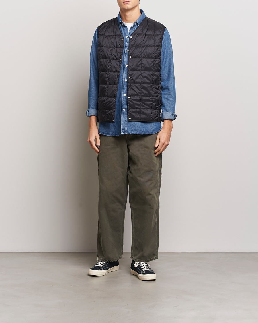 Homme | Manteaux Et Vestes | TAION | V-Neck Lightweight Down Vest Black