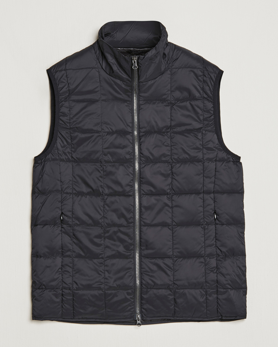 Homme | Manteaux Et Vestes | TAION | High Neck Full Zip Lightweight Down Vest Black