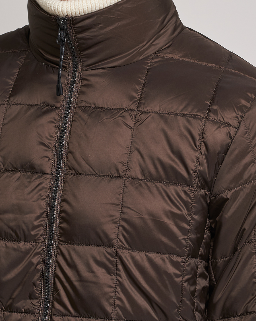 Homme | Manteaux Et Vestes | TAION | High Neck Full Zip Lightweight Down Jacket Dark Choco