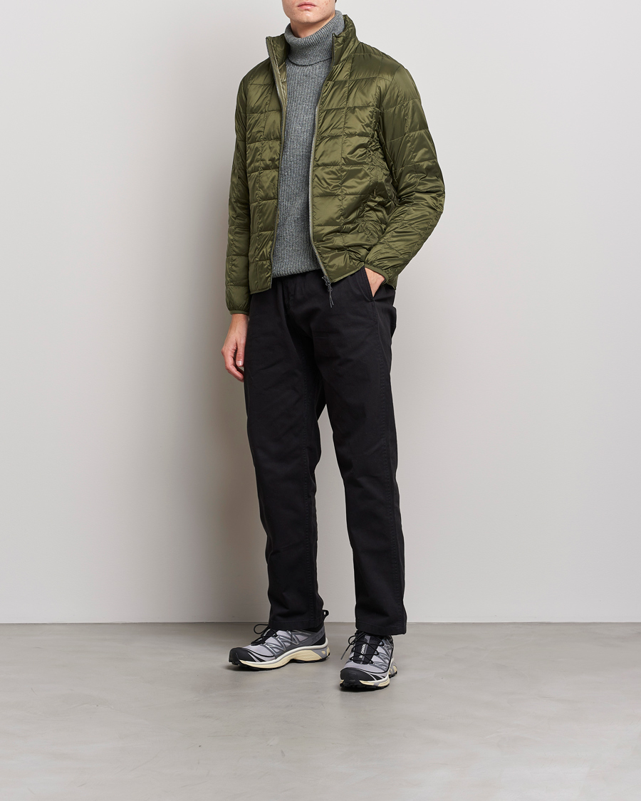 Homme | Manteaux Et Vestes | TAION | High Neck Full Zip Lightweight Down Jacket Dark Olive