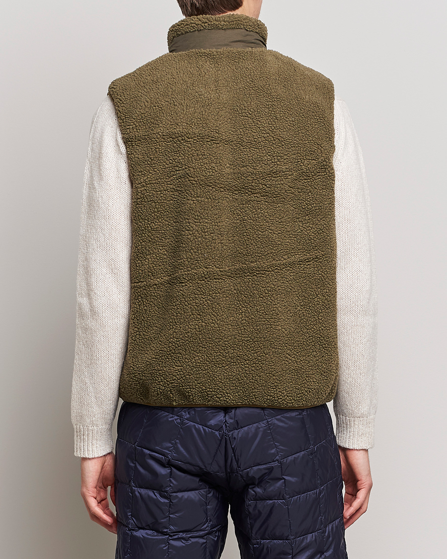 Homme | Manteaux Et Vestes | TAION | Reversible Fleece Vest Olive/Dark Olive