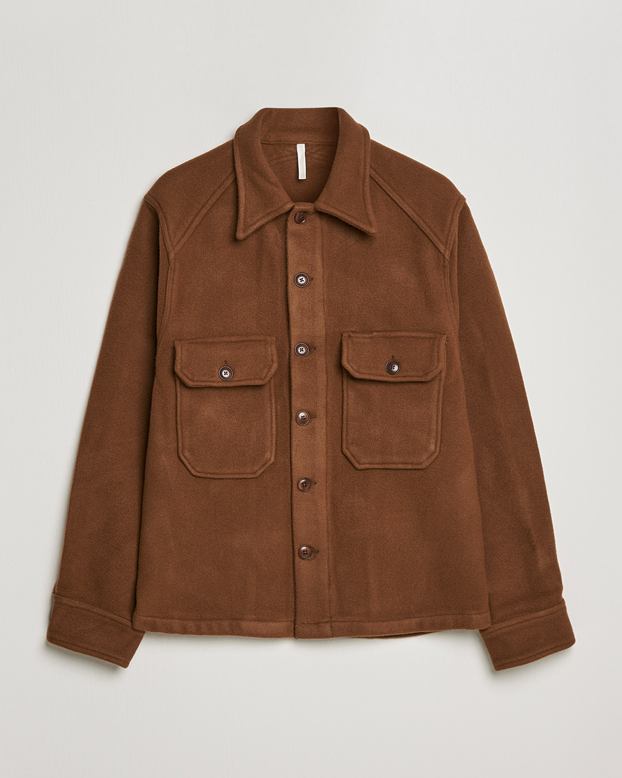 Heren | Jassen | Sunflower | Wool Shirt Jacket Brown