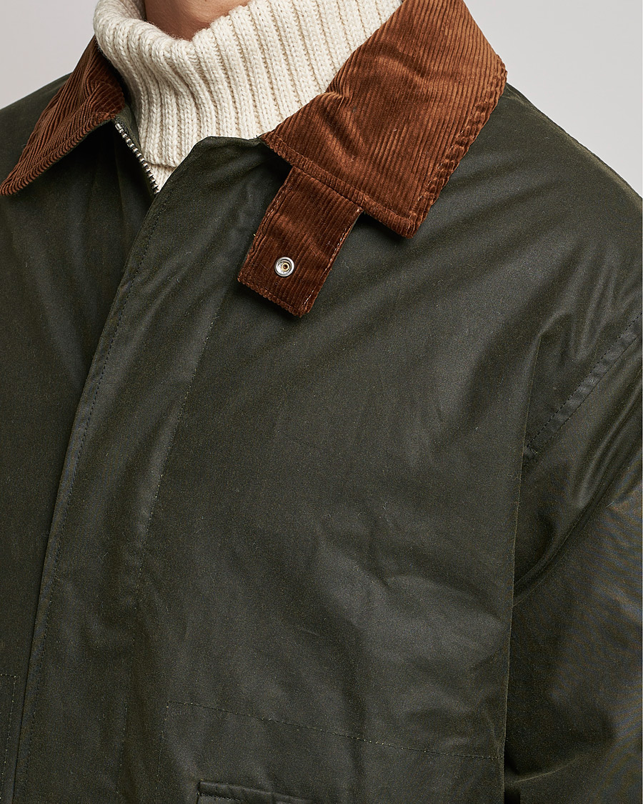 Homme | Manteaux Et Vestes | Sunflower | Waxed Short Jacket Dark Olive
