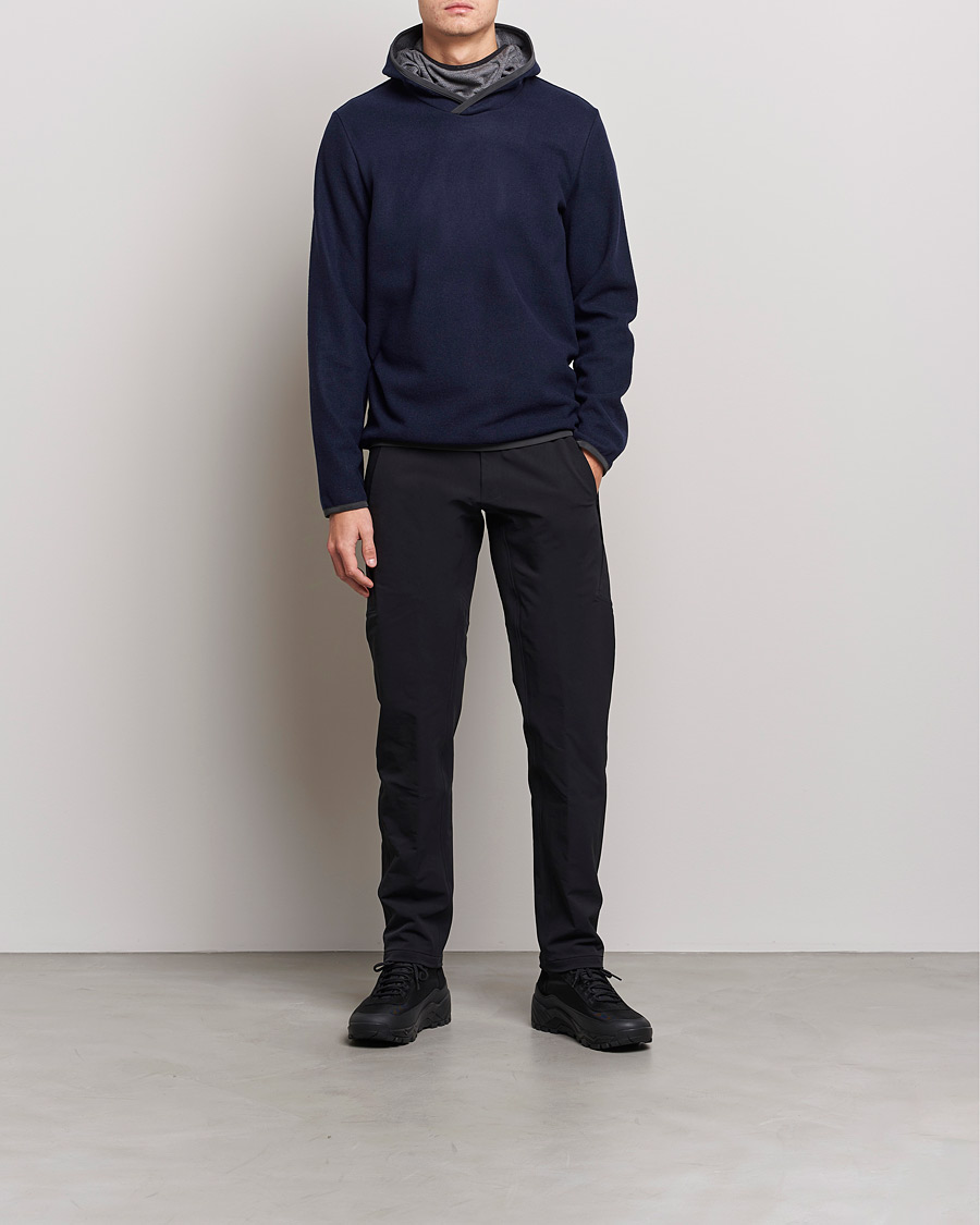 Heren | Truien | SEASE | Drone Wool/Jersey Hood Navy