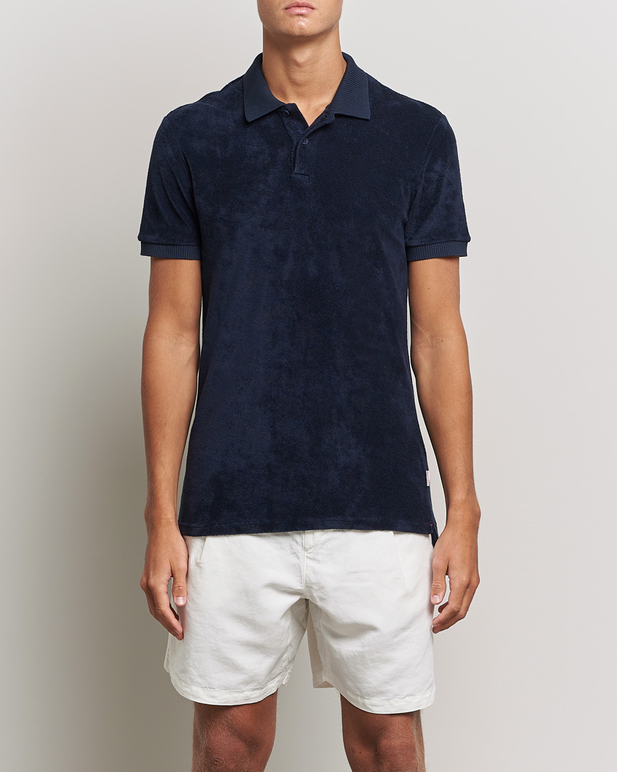 Heren | Polo's | Orlebar Brown | Jarrett Towelling Polo Night Iris