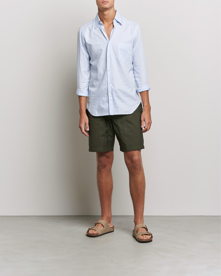 Homme | Shorts | Orlebar Brown | Castner Garment Washed Drawcord Shorts Forest Night