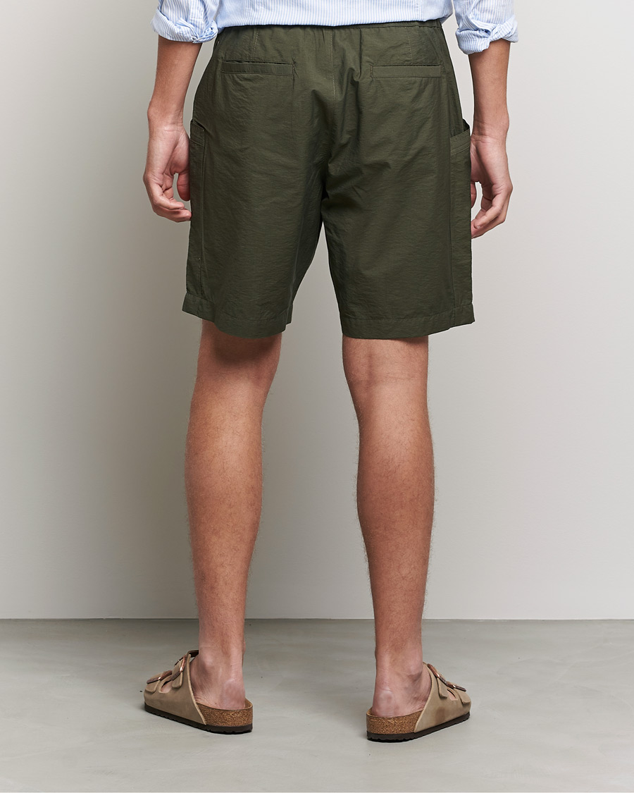 Homme | Shorts | Orlebar Brown | Castner Garment Washed Drawcord Shorts Forest Night