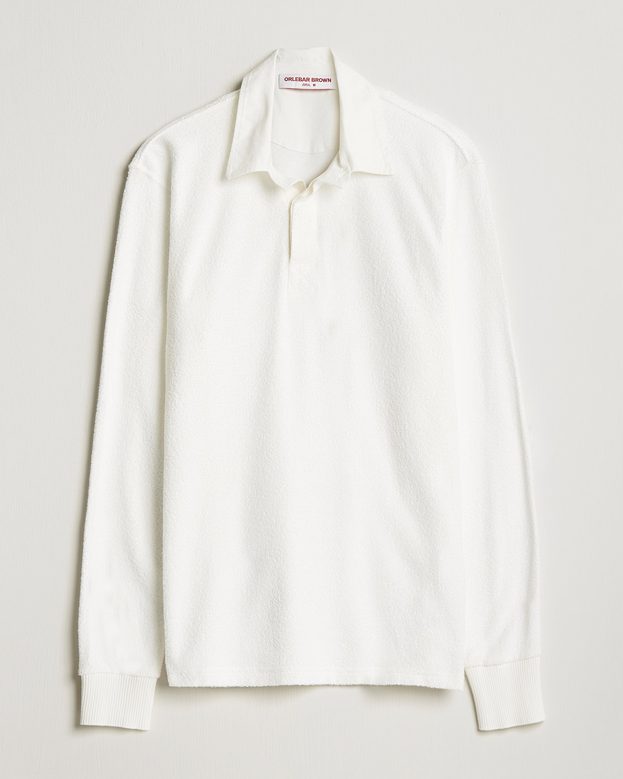 Homme | Pulls Et Tricots | Orlebar Brown | Tasman Garment Dyed Cotton Toweling Polo Cloud