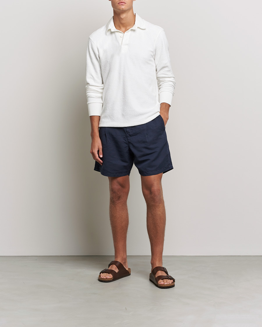 Homme | Pulls Et Tricots | Orlebar Brown | Tasman Garment Dyed Cotton Toweling Polo Cloud