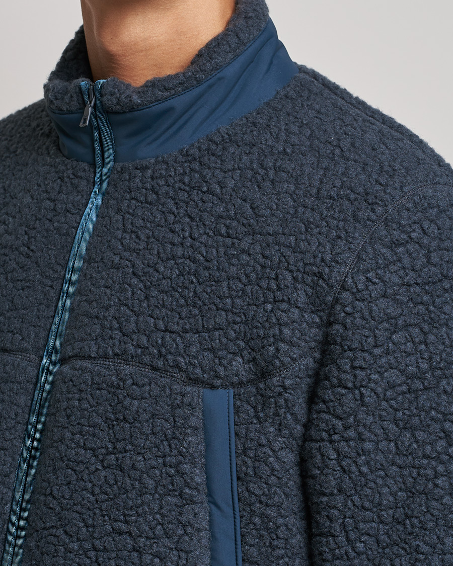 Homme | Pulls Et Tricots | Orlebar Brown | Auster Sherpa Fleece Dark Nocturnal Navy