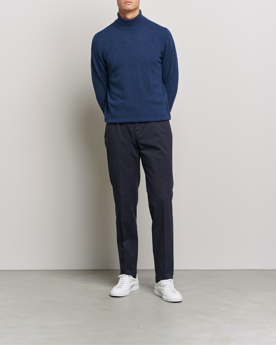 Homme | Pulls Et Tricots | Gran Sasso | Wool/Cashmere Rollneck Navy Melange