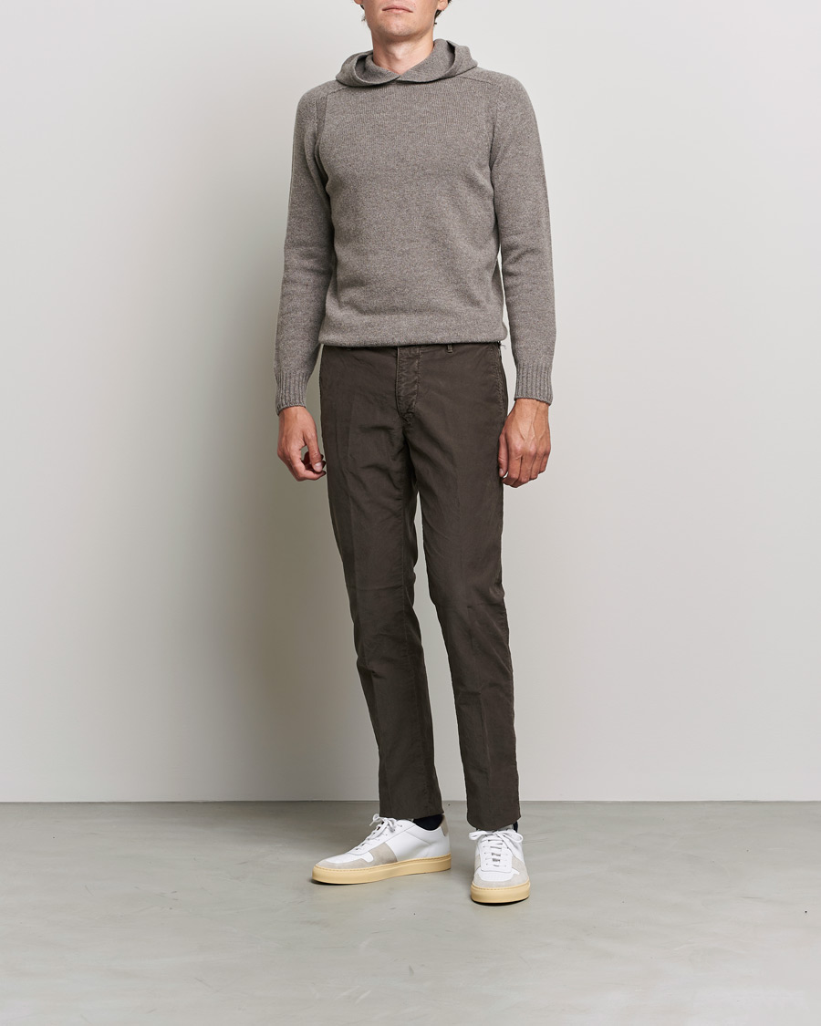 Homme | Pulls Et Tricots | Gran Sasso | Wool Hoodie Taupe Melange